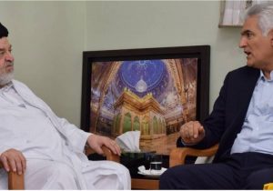 دیدار و گفتگوی دکتر بهزاد شیری مدیر عامل پست بانک ایران با حضرت آیت ا….سید جواد شهرستانی در قم