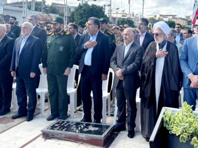 عطرافشانی گلزار شهدای ساری با حضور رئیس بنیاد شهید و امور ایثارگران کشور و مدیرعامل بیمه دی