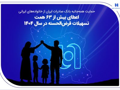 حمایت همهجانبه بانک صادرات ایران از خانوادههای ایرانی؛ اعطای بیش از ۶۳ همت تسهیلات قرضالحسنه در سال ۱۴۰۴